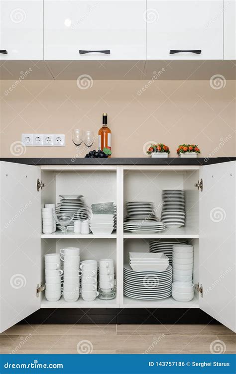Plates Inside Cabinet