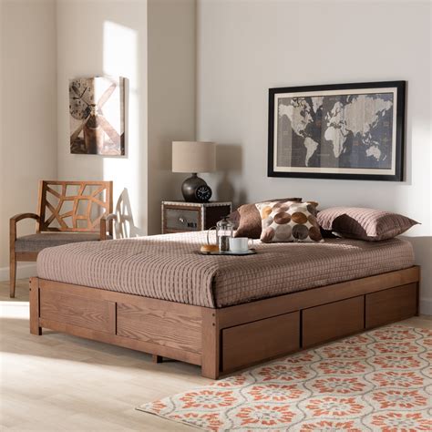 Platform Bed Frame Full With Drawers