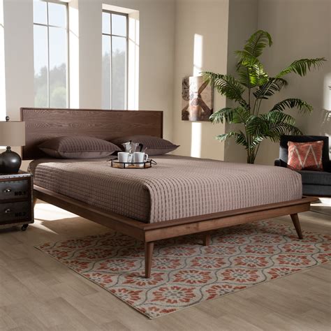 Platform Bed King Walnut