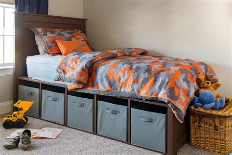 Platform Bed Using Storage Cubes