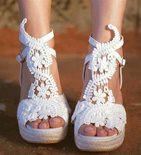 Platform Wedge Wedding Sandals