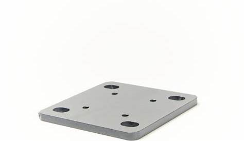 Platine aluminium Easyclip®+ 4 chevilles métal Gris