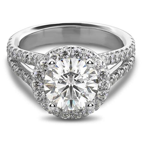 platinum round diamond engagement rings