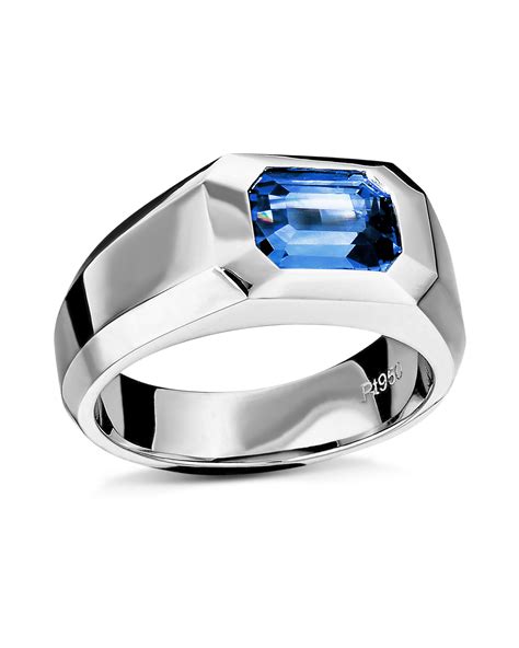 platinum sapphire ring for men