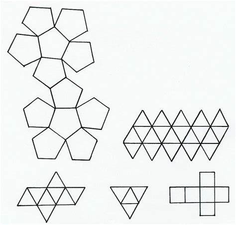 platonic solids nets printable