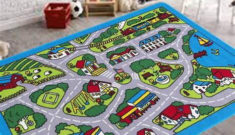 Play Rugs With Road Maps For Kids Room Carpet mat Rug City
