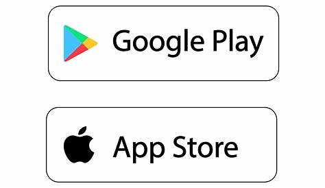 Play Store Apple Store Icon Social Media Buntings set