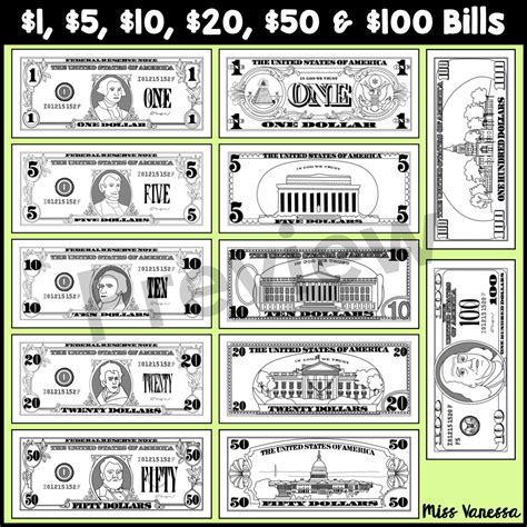 Play Dollar Bills Printable