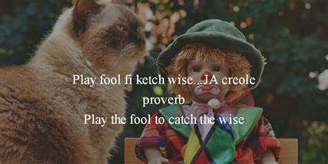 play fool to catch wise meaning