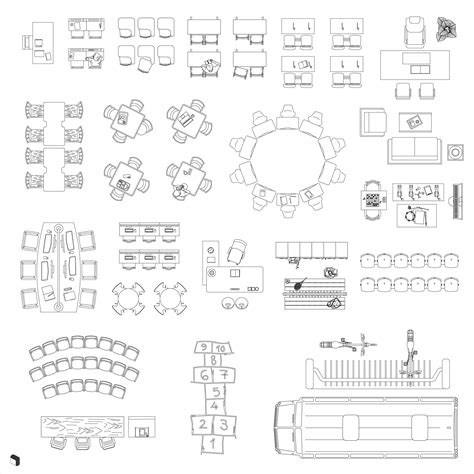 play school furniture cad blocks