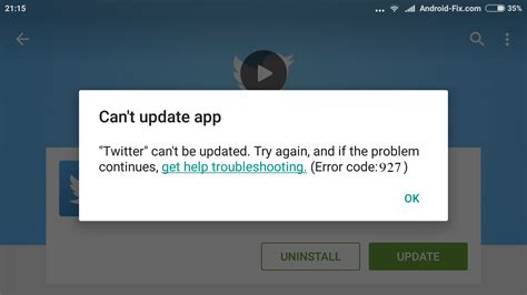 Play Store Error Codes