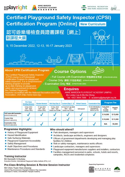 playground inspection certification