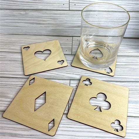 playing card coasters