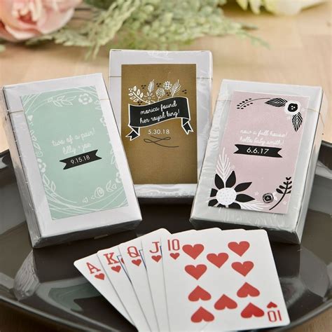 playing cards wedding favours canada