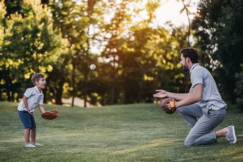 playing catch with dad