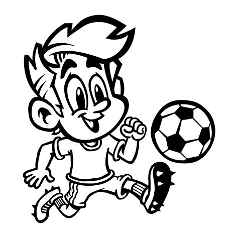playing football clipart black and white