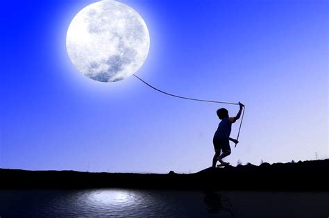 playing with the moon