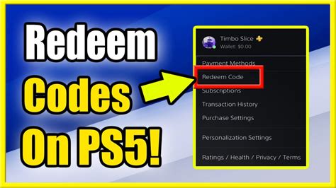 How to use any Redeem Codes/Voucher Codes on PlayStation 5 YouTube