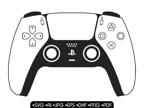 playstation 5 controller drawing