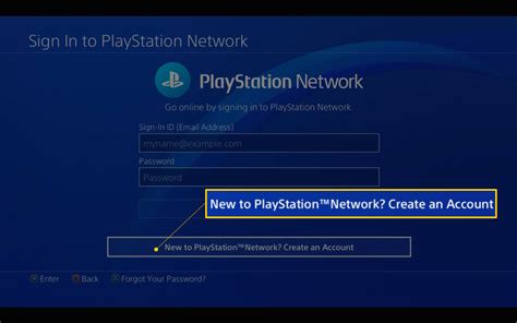 playstation network sign in account creation