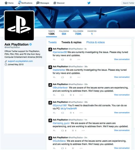 playstation support twitter