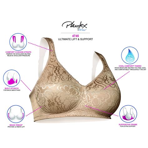 playtex ultimate lift & support wirefree bra