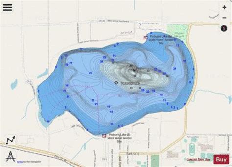 Pleasant Lake Mn Depth Map