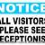 please see receptionist sign