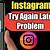please wait a few minutes and try again instagram login
