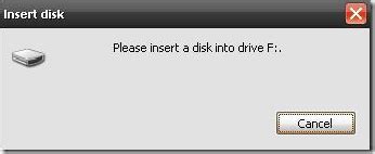 Please Insert A Disk Into Dvd Rw Drive E