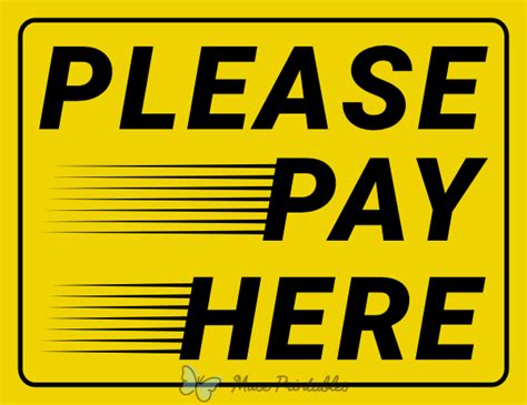 Please Make Payments Here Sign Printable