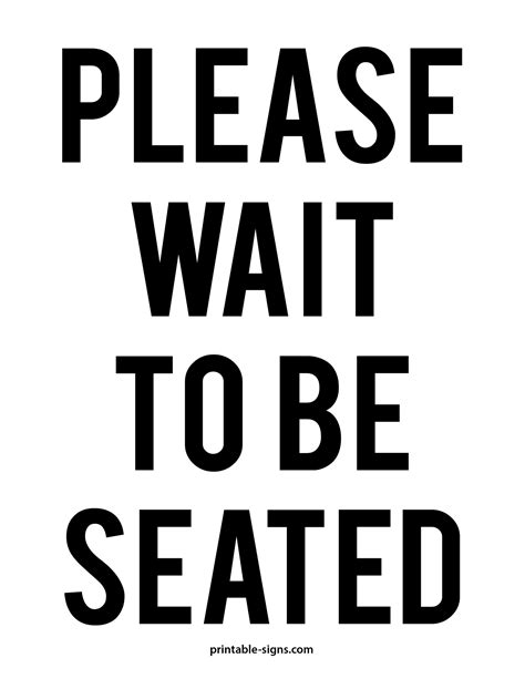 +25 Please Wait To Be Seated