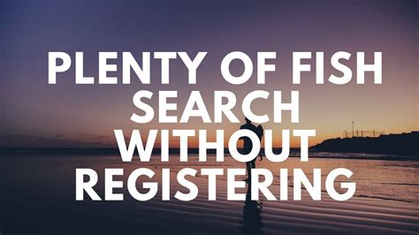 Plenty of Fish search filters