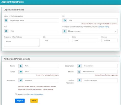 pli online application form