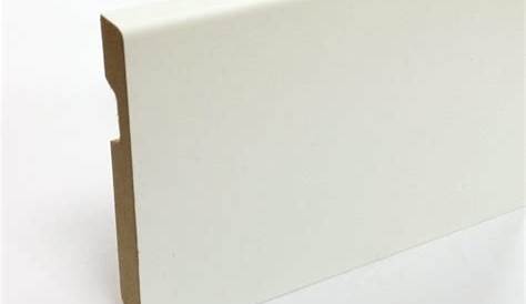 Plinthe prépeinte blanche carrée H 100 mm AC BOIS