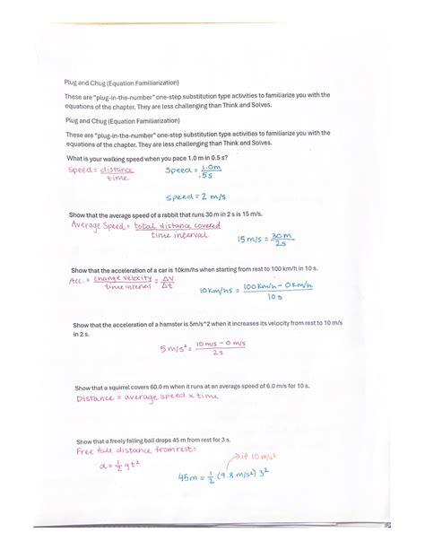 Plug And Chug Physics