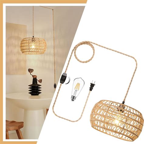 plug in ceiling light with cord