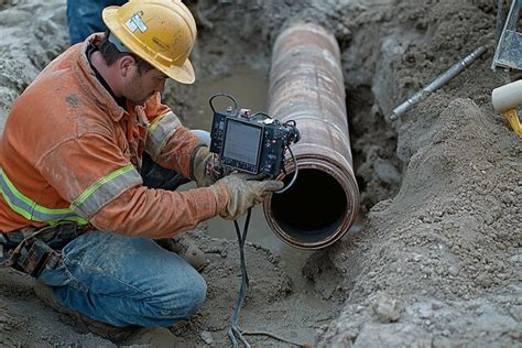 plumber inspecting pipe