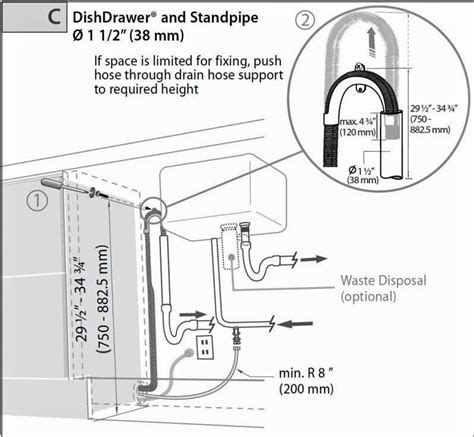 Plumbing Dishwasher Waste Pipe Height