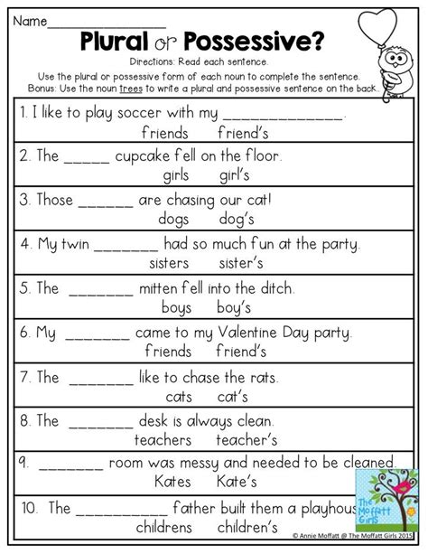 5 Noun Lessons You Need to Teach in 1st Grade Part 2 Possessive