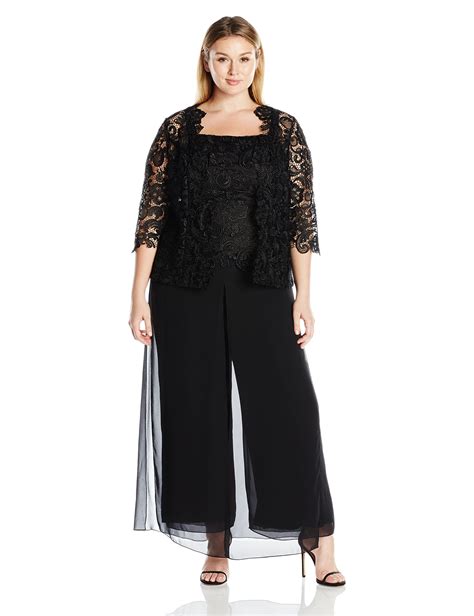 Lace Chiffon Mother of the Bride Pant Suits Plus Size for