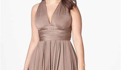 Plus Size Infinity Dress Style For Chubby Long From RUESALIDOU In Grey