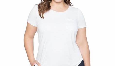 Women's Plus-Size Long Sleeve V-neck Fashion T-shirt - Walmart.com