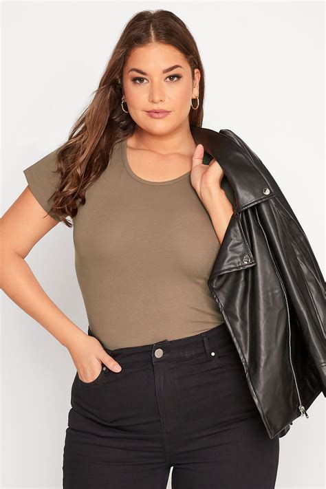 plus size brown bodysuit