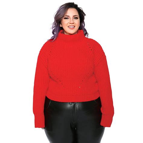 plus size cropped sweater