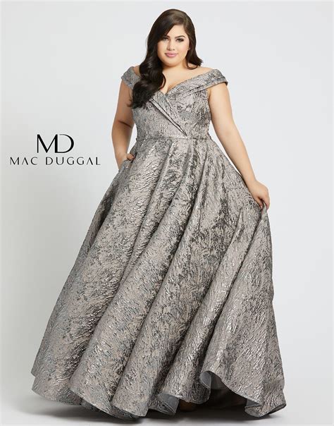 plus size mac duggal formal evening gowns