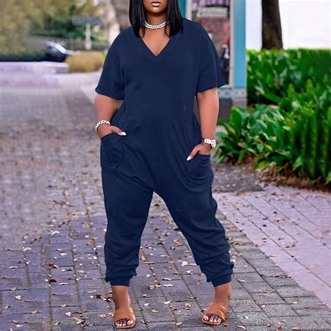 Plus Size Navy Jumpsuits