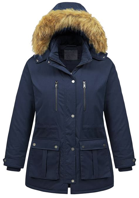 plus size parka jackets