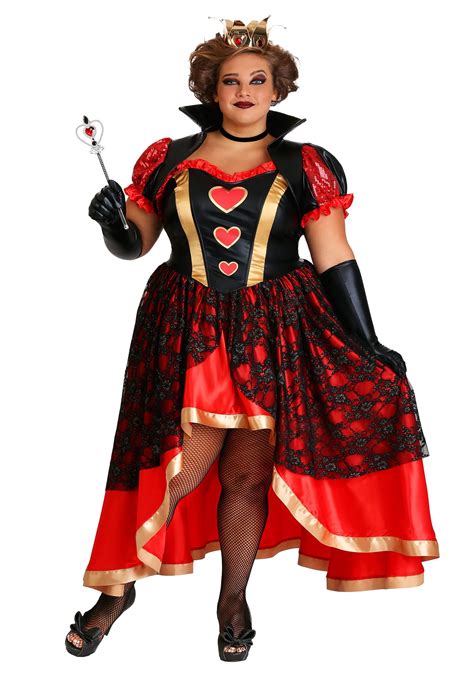 plus size queen of hearts costume uk