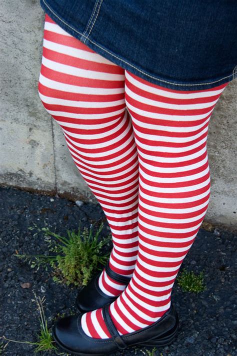 Plus Size Striped Tights Uk
